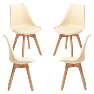 Regalos Miguel Regalos Miguel - Packs Sillas Comedor - Pack 4 Sillas Synk Basic - Marfil