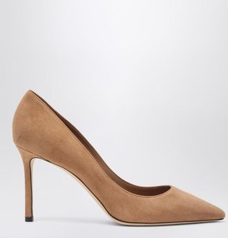 Jimmy Choo London Romy 85 pumps in toffee colour suede