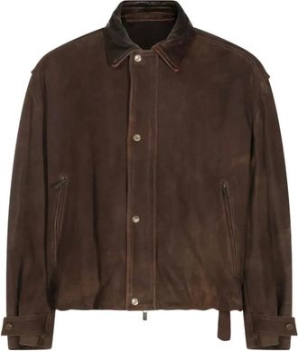 Salvatore Santoro Giacca in pelle scamosciata - - Jackets - Uomo - Marrone - M