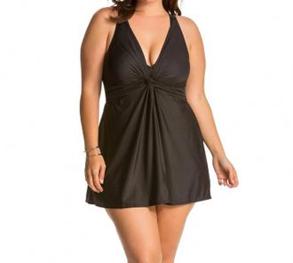 Miraclesuit Marais One Piece Swim Dress - Plus In Black