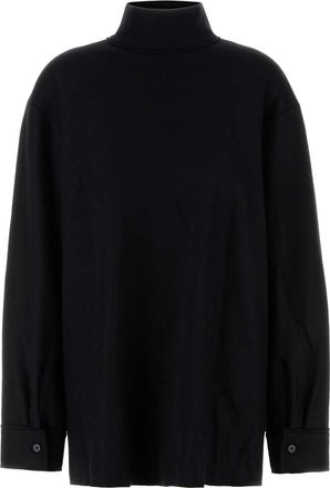 Jil Sander Womens Black Wool Blend Blouse - Size EU 38 (Womens)