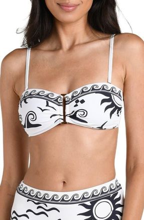 La Blanca Waves of Rio Bandeau Bikini Top in Ivory at Nordstrom, Size 16