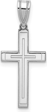 Diamond2Deal 14k White Gold Cross Pendant