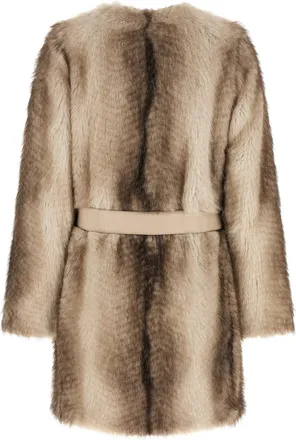 Twin-Set Eco-Fur Gradient Coat - Beige