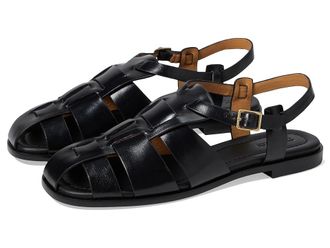 Madewell adonia fisherman flat Womens Sandals True Black : 10.5 M, Leather/Rubber