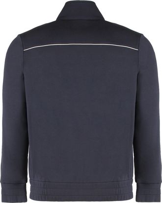 Moncler Mens Full-Zip Hoodie Cotton Blend Blue Top