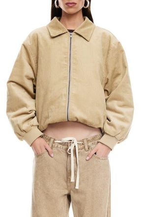 Lioness Corduroy Bomber Jacket in Latte at Nordstrom, Size X-Small