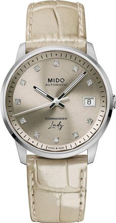 Mido Commander Lady Diamond Automatic Bracelet Watch, 35mm in Brown at Nordstrom