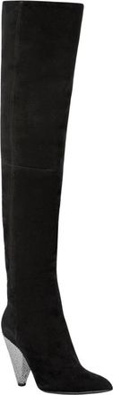 Philipp Plein Kniehoge laarzen - Dames - Over de knie laarzen - Zwart - 37 EU - Leer - Schoenen