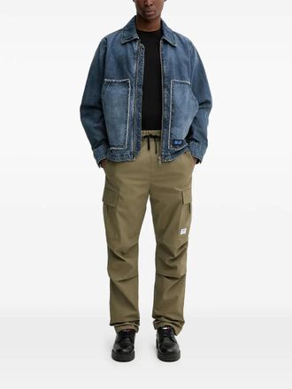 HUGO BOSS zip frayed jacket - Blu