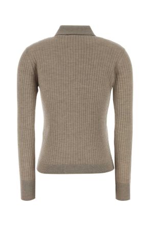 Max Mara 2611361058600 004 Marrone Chiaro Exterior: Cashmere Seta Polo T-shirts And Polos