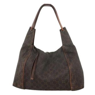 Gucci Pre-owned Shoulder Bags, female, Brown, Size: ONE SIZE Pre-owned Vintage Denim Shoulder Bag