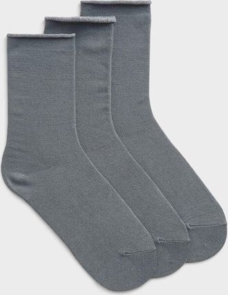 LEMON Womens Ultra-soft monochrome socks 3-pack