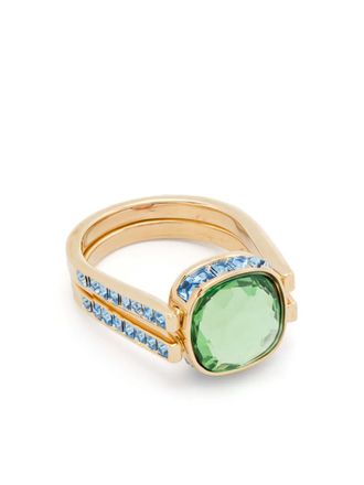 Swarovski Chroma Twist ring - Gold