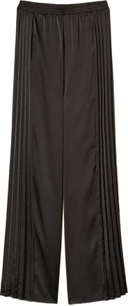 Twin-Set Plooibroek met wijde pijpen - Zwart