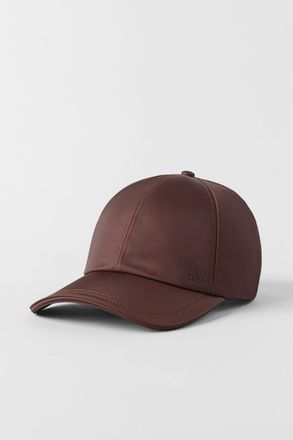Alo | Satin Off-Duty Cap in Brownstone