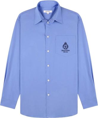 Sporty & Rich Blouse met geborduurde zak - Blauw