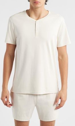 Daniel Buchler Stretch Cotton & Modal Blend Henly Pajama T-Shirt in Oatmeal at Nordstrom, Size Xx-Large