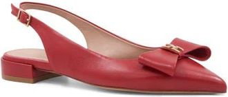 Bruno Magli Bella Pointed Toe Slingback Flat in Red at Nordstrom, Size 10.5