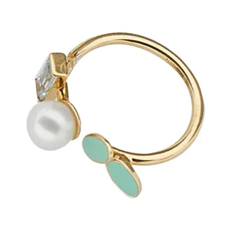 Aliita Rings, female, Green, Size: 52 MM Petalos Flor Perla +AQ