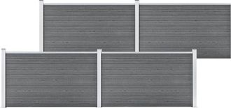 vidaXL Valla De Jard&iacute;n De Wpc Gris 699x106 Cm Vidaxl