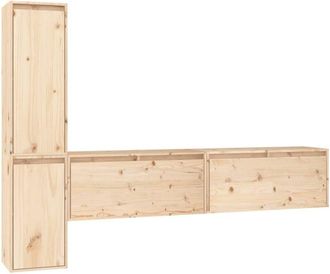 vidaXL TV Cabinets 4 pcs Solid Wood Pine vidaXL