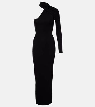 Courrèges Courrèges One-shoulder crêpe maxi dress