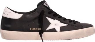 Golden Goose Sneakers, male, Black, 8 UK, Super-Star Leather Upper Shiny