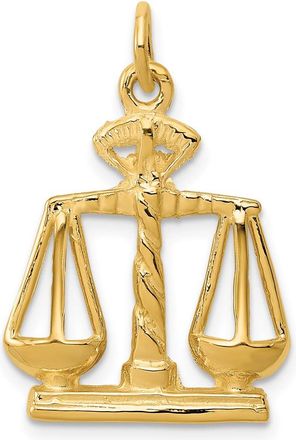 Diamond2Deal 14k Yellow Gold Scales Of Justice Charm Pendant