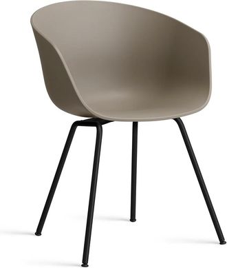 HAY About A Chair AAC 26, schwarz / khaki 2.0 (Kunststoffgleiter)