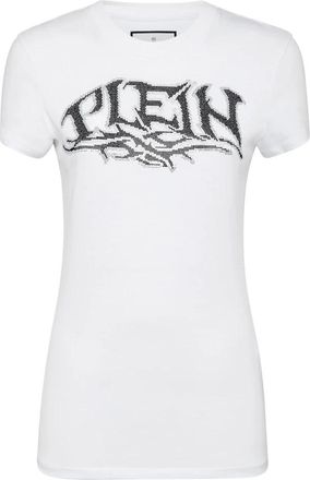 Philipp Plein T-Shirt Ronde Hals - Dames - T-shirts - Wit - S - Katoen - Tops