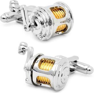 Cufflinks Inc. Fishing Reel Cuff Links in Silver at Nordstrom