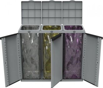 Terry Terry - Papelera Resina 3 Puertas Cm. 102x39x89