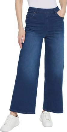 Lyss&eacute; Sylvie Wide Leg Premium Denim Jeans In Blue
