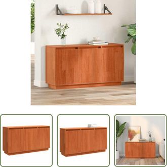 vidaXL Credenza marrone - Credenza Rovere Marrone 111 x 34 x 60 cm Pino massello