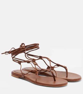 Gianvito Rossi Leather gladiator sandals