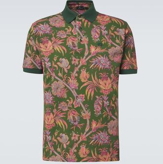 Etro Polo in cotone piqu&eacute; con stampa floreale
