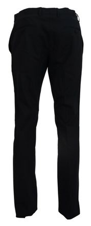 Dolce & Gabbana Mens Blue Wool Stretch Dress Formal Slim Fit Pant