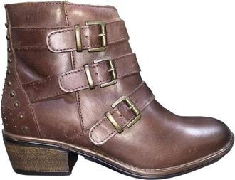 Eric Michael Womens Sparta Moto Boots In Brown