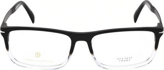 David Beckham Mens Black Rectangular Eyeglass Frames DB 1095