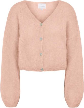 Americandreams Cornelia Cropped Cardigan - Dames - Vesten - Oranje - L - Wol - Truien & Vesten