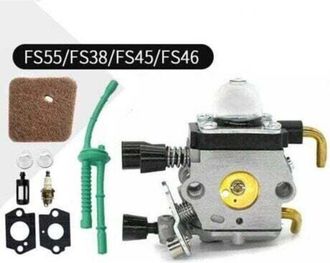 OEM Carburador Para Desbrozadora Stihl Fs55 Fs38 Fs55r Fs55rc Hl45 Km55 Fs80 Fr85 Fh75 Fs45 Fs46 Fs74 Fs75 Hl75 Hs70 C1q-s63 C1q-s69 Con Junta, Buj&iacute;a, Esp