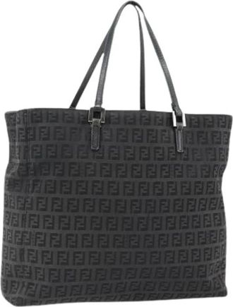 Fendi Pre-owned Canvas Tote Bag - Dames - Vintage Shopper - Zwart - ONE Size - Vintage