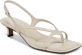 Vince Posie Leather Kitten Heel Slingback Sandal in Moonlight at Nordstrom, Size 8