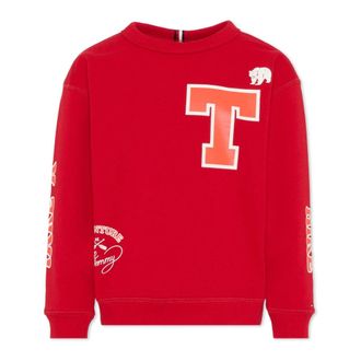 Tommy Hilfiger Kids Sweatshirts, male, Red, 5 Y, Round Neck Sweatshirt