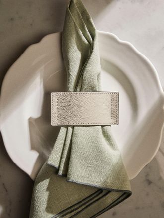 Giobagnara Zim Leather Napkin Rings (Set of 2)