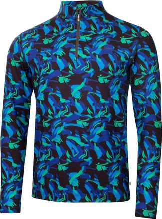 Calvin Klein Mens Newport Half Zip Sweater - Brushstroke Print - L