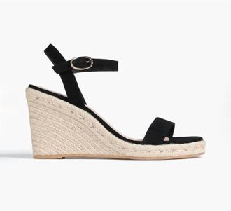 Stuart Weitzman Womens Teddi Espadrille Wedge Sandals In Black