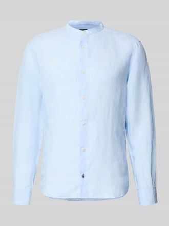 Olymp Level 5 Slim Fit Leinenhemd aus reinen Leinen mit Stehkragen in Hellblau, Gr&ouml;&szlig;e XXL