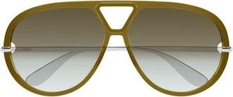 Bottega Veneta 63mm Oversize Gradient Pilot Sunglasses in Brown at Nordstrom